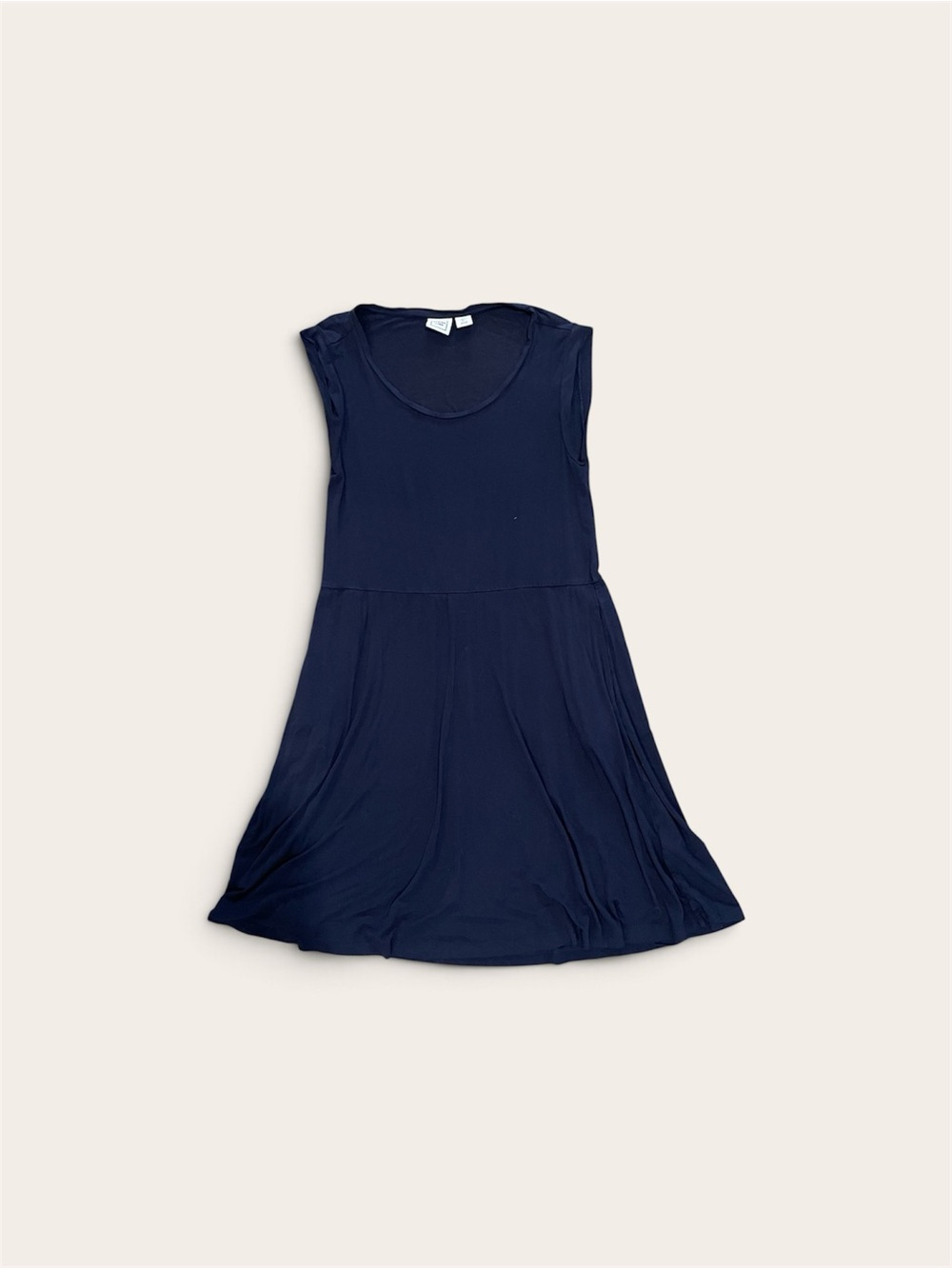 Marina Luna Navy Sleeveless Flared Dress